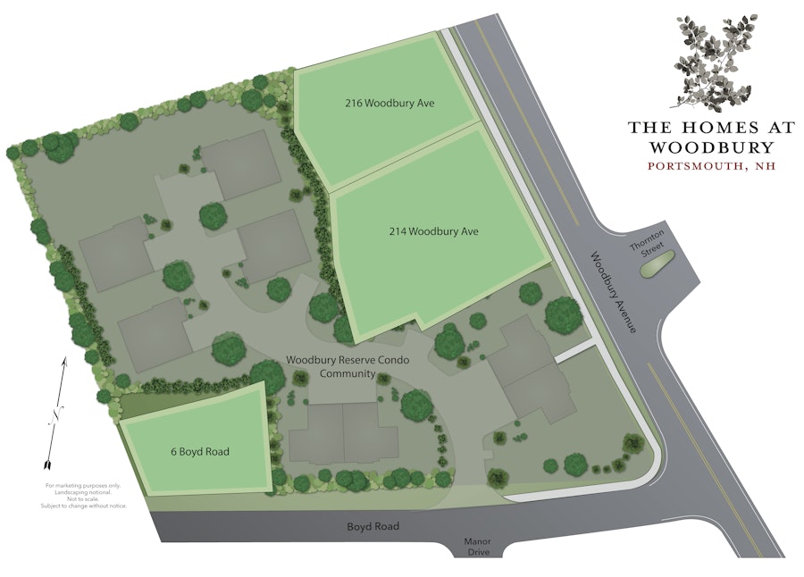 Site Plan for The Homes at Woodbury